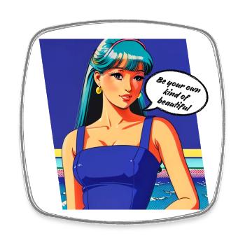 Be your own kind of beautiful - Square fridge magnet - white - Front