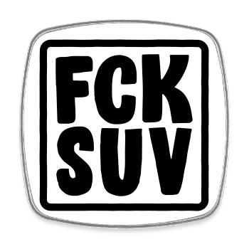 VUS FCK - Magnet carré - blanc - Devant
