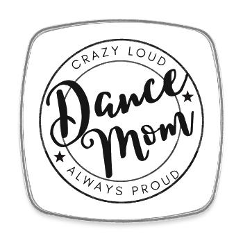 Dance Mom, Mama, Mutti, Tanzen, Geschenk, - Viereckiger Kühlschrankmagnet - Weiß - Vorne