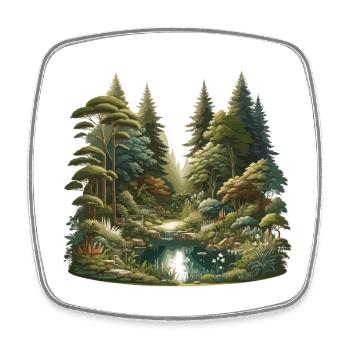 Landscape - Illustration - Square fridge magnet - white - Front