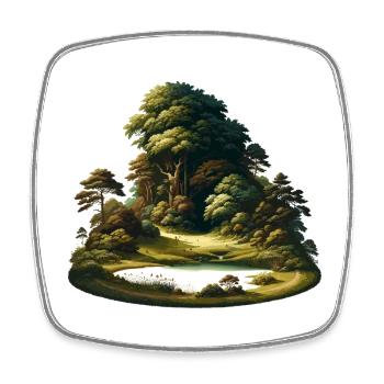 Landscape - Illustration - Square fridge magnet - white - Front
