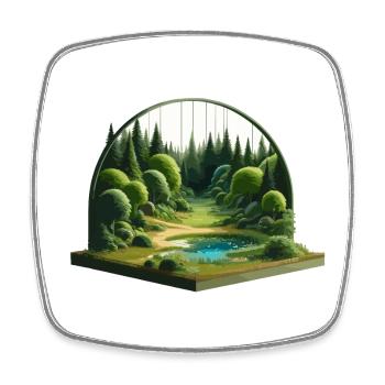 Landscape - Illustration - Square fridge magnet - white - Front