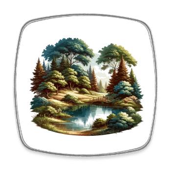 Landscape - Illustration - Square fridge magnet - white - Front