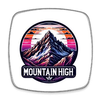 Mountain High - Berg Illustration - Square fridge magnet - white - Front