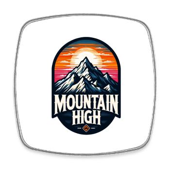 Mountain High - Berg Illustration - Square fridge magnet - white - Front