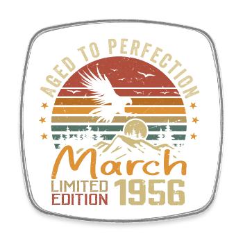 Les Légendes Sont Nées en Mars 1956 Vintage Retro - Magnet carré - blanc - Devant