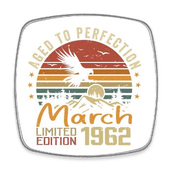 Les Légendes Sont Nées en Mars 1962 Vintage Retro - Magnet carré - blanc - Devant