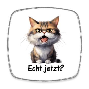 Echt jetzt? ♥ EmotiCatz - Viereckiger Kühlschrankmagnet - Weiß - Vorne