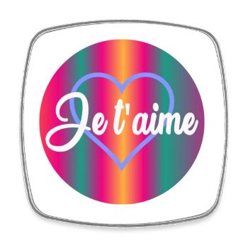 MOTHER'S DAY. HAPPY MOTHER'S DAY. MOM - Square fridge magnet - white - Front