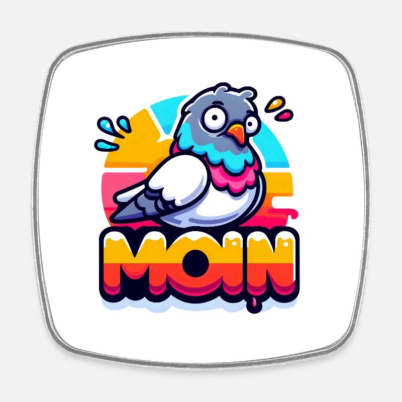 Moïn ! - Magnet carré - blanc