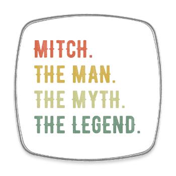 Michael Mitch Vorname Kurzform Man Myth Legend - Viereckiger Kühlschrankmagnet - Weiß - Vorne