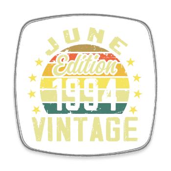 Juni 1994 Juni Retro Geburtstagsgeschenk Juni 1994 - Viereckiger Kühlschrankmagnet - Weiß - Vorne