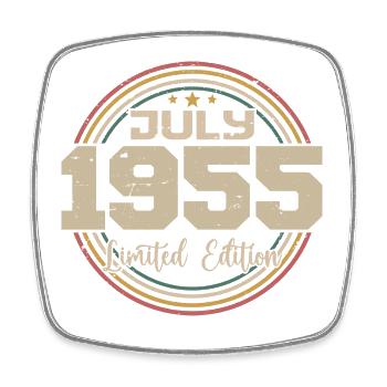 1955 Birthday July 1955 Gift July 1955 - Square fridge magnet - white - Front