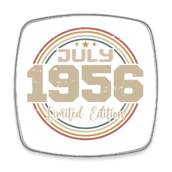 1956 Birthday July 1956 Gift July 1956 - Square fridge magnet - white - Front