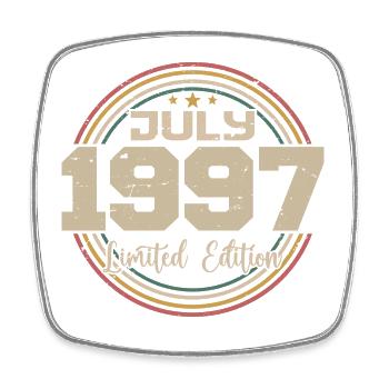 1997 Birthday July 1997 Gift July 1997 - Square fridge magnet - white - Front