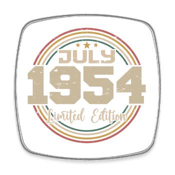 1954 Anniversaire Juillet 1954 Cadeau Juillet 1954 - Magnet carré - blanc - Devant