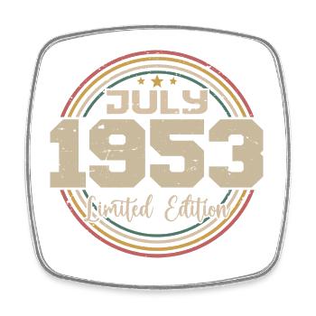 1953 Birthday July 1953 Gift July 1953 - Square fridge magnet - white - Front
