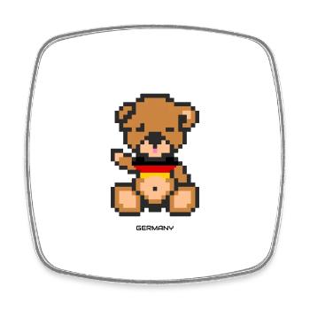Pixel Bear Germany - Square fridge magnet - white - Front
