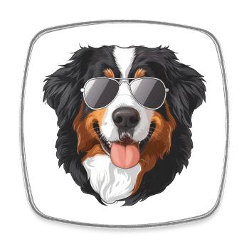 Berner Sennenhund Bernese Mountain Dog sunglasses - Viereckiger Kühlschrankmagnet - Weiß - Vorne
