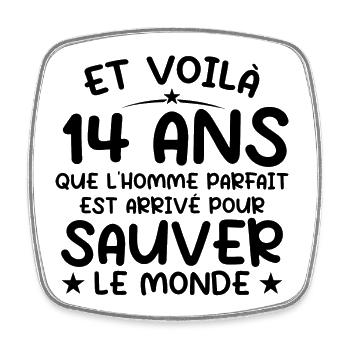 14 Year Old Birthday Gift 14 Year Old Men - Square fridge magnet - white - Front