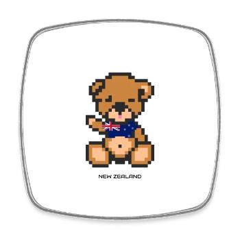 Pixel Bear New Zealand - Magnet carré - blanc - Devant