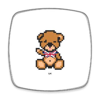 Pixel Bear UK - Square fridge magnet - white - Front