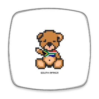 Pixel Bear South Africa - Square fridge magnet - white - Front