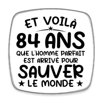 84 Year Old Birthday Gift 84 Year Old Men - Square fridge magnet - white - Front
