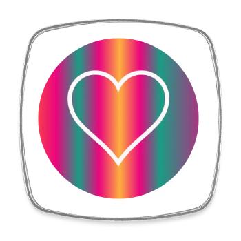COEUR. MERCI. MAÎTRESSE. MAÎTRE. MERCI MAÎTRESSE. - Magnet carré - blanc - Devant