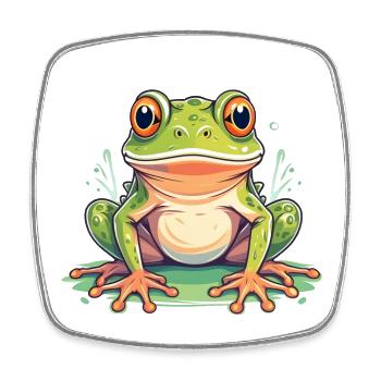 Frog - Square fridge magnet - white - Front