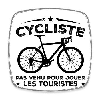 Radfahrer Geschenk Personalisierter Humor - Viereckiger Kühlschrankmagnet - Weiß - Vorne