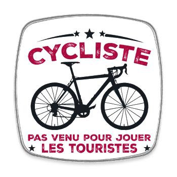 Radfahrer Geschenk Personalisierter Humor - Viereckiger Kühlschrankmagnet - Weiß - Vorne