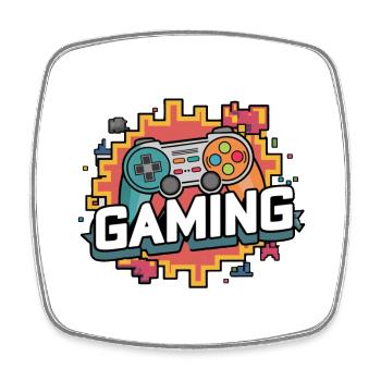 Gaming - Controller - Viereckiger Kühlschrankmagnet - Weiß - Vorne