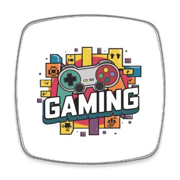 Gaming - Controller - Viereckiger Kühlschrankmagnet - Weiß - Vorne