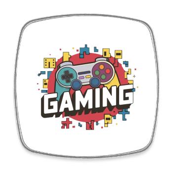 Gaming - Controller - Viereckiger Kühlschrankmagnet - Weiß - Vorne