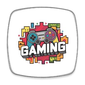 Gaming - Controller - Viereckiger Kühlschrankmagnet - Weiß - Vorne