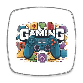 Gaming - Controller - Viereckiger Kühlschrankmagnet - Weiß - Vorne