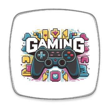 Gaming - Controller - Viereckiger Kühlschrankmagnet - Weiß - Vorne