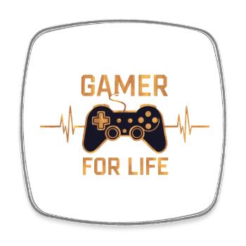 Gamer for life - Viereckiger Kühlschrankmagnet - Weiß - Vorne