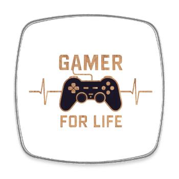 Gamer for life - Viereckiger Kühlschrankmagnet - Weiß - Vorne