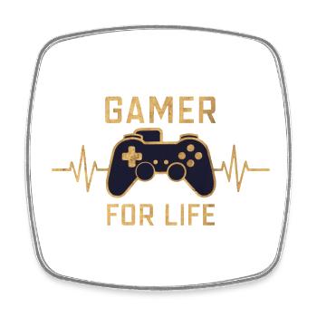 Gamer for life - Viereckiger Kühlschrankmagnet - Weiß - Vorne