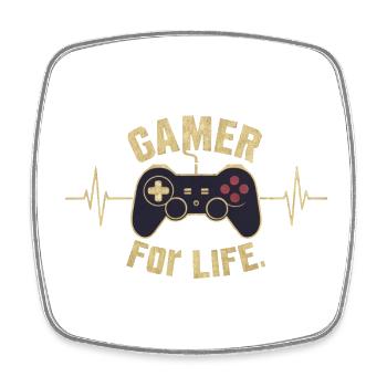 Gamer for life - Viereckiger Kühlschrankmagnet - Weiß - Vorne