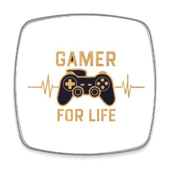 Gamer for life - Viereckiger Kühlschrankmagnet - Weiß - Vorne