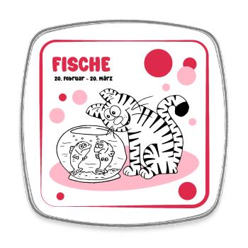 Zodiac sign Pisces - Square fridge magnet - white - Front
