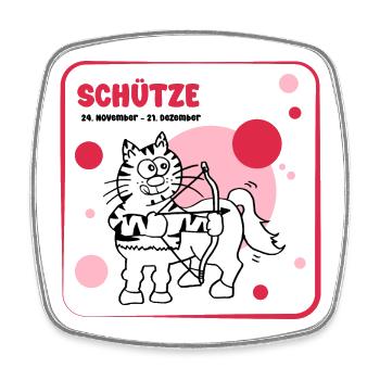Zodiac sign Sagittarius - Square fridge magnet - white - Front