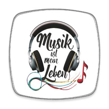 Musik ist mein Leben - Viereckiger Kühlschrankmagnet - Weiß - Vorne
