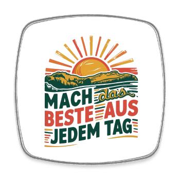 Make the most of every day - Square fridge magnet - white - Front