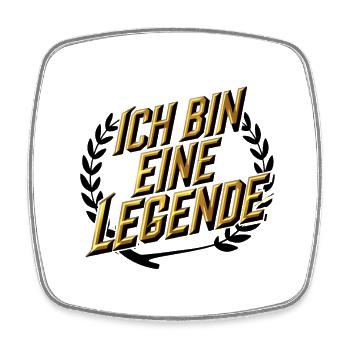 Ich bin eine Legende - Viereckiger Kühlschrankmagnet - Weiß - Vorne