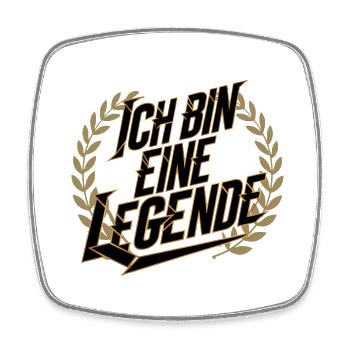 Ich bin eine Legende - Viereckiger Kühlschrankmagnet - Weiß - Vorne