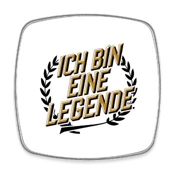 Ich bin eine Legende - Viereckiger Kühlschrankmagnet - Weiß - Vorne